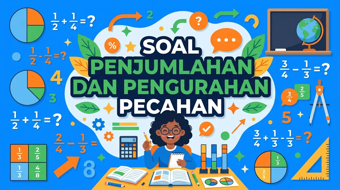 soal penjumlahan dan pengurangan pecahan